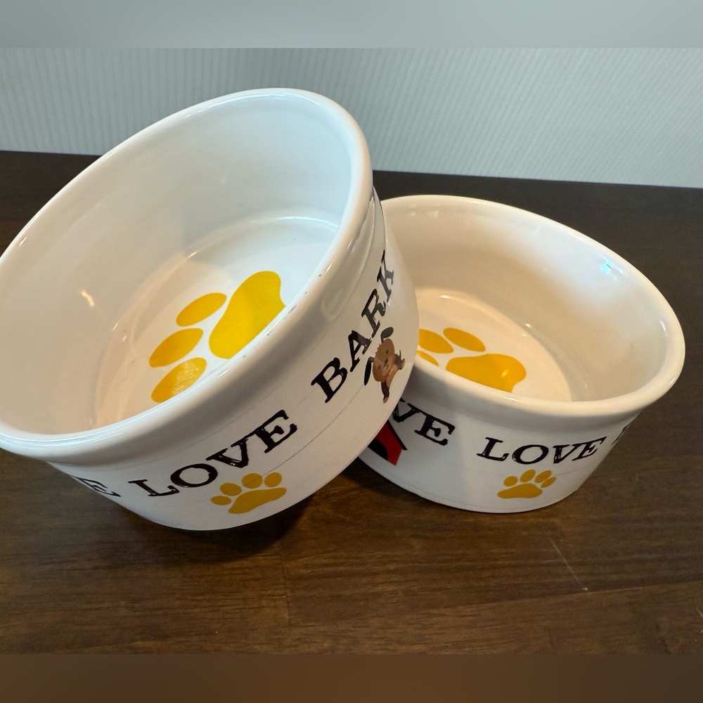 GIBSON-Set of 2 ceramic dog bowls